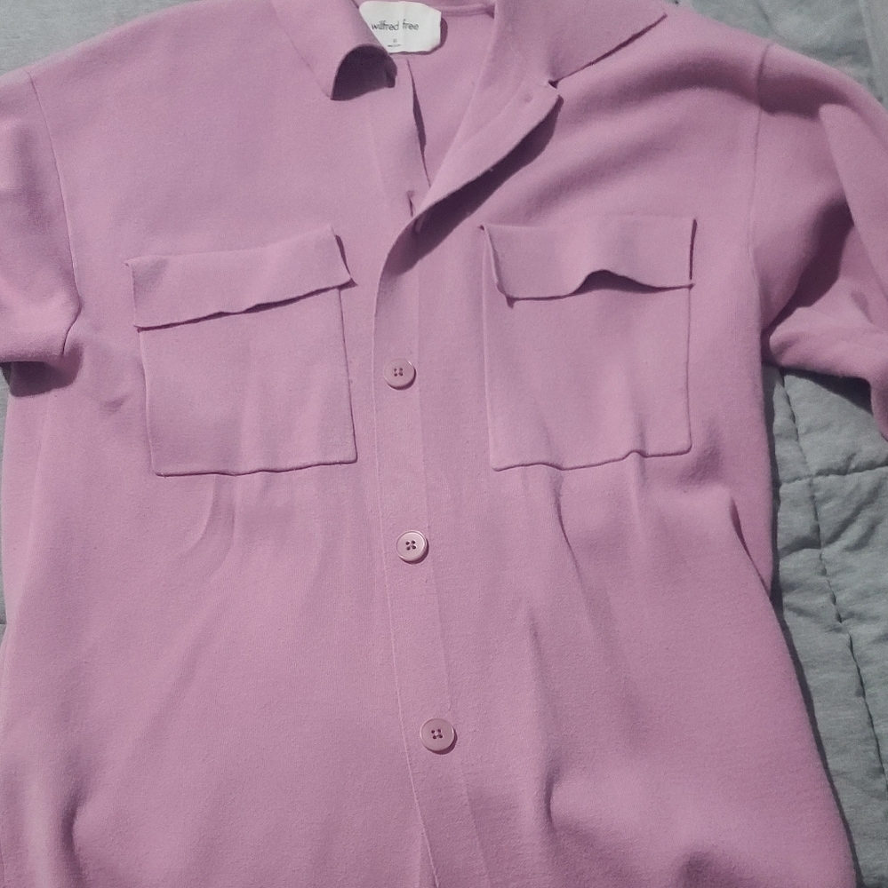Wilfred Pink Button Down Society Shirt - Picture 4 of 5